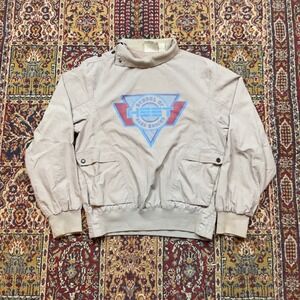 VTG 80s HEET School of Hard Knocks Asymmetrical bomber track Jacket Mens M gray